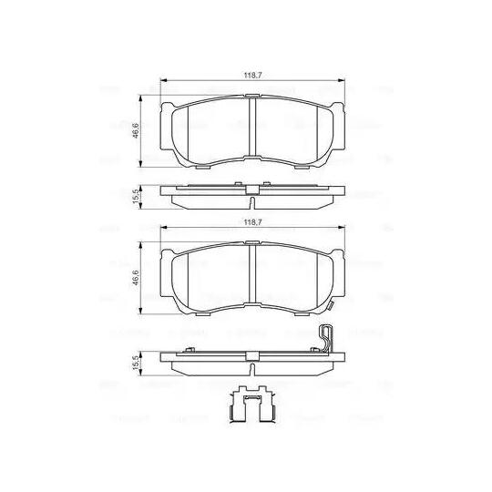 0 986 494 628 - Brake Pad Set, disc brake 