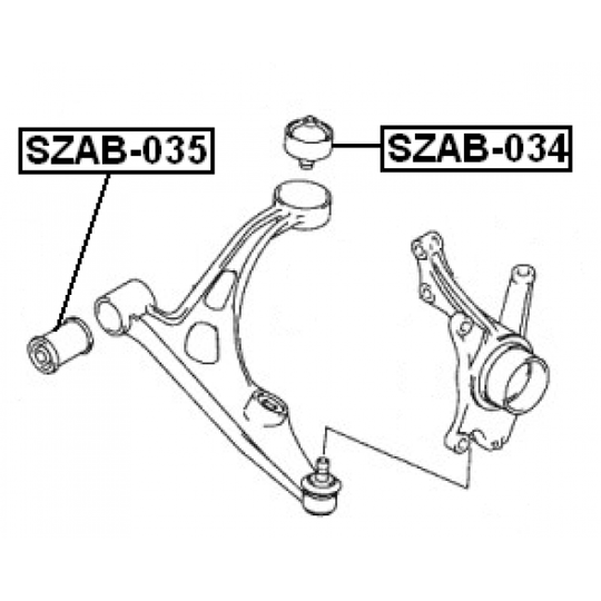 SZAB-034 - Control Arm-/Trailing Arm Bush 