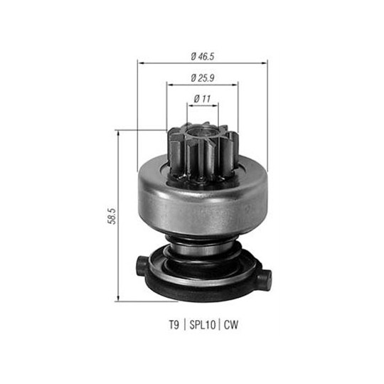 940113020200 - Starter pinion 