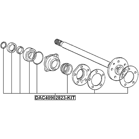 DAC40902823-KIT - Pyöränlaakerisarja 