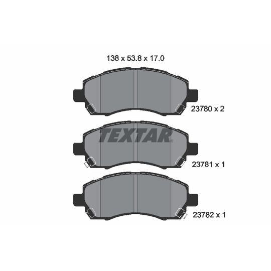2378001 - Brake Pad Set, disc brake 