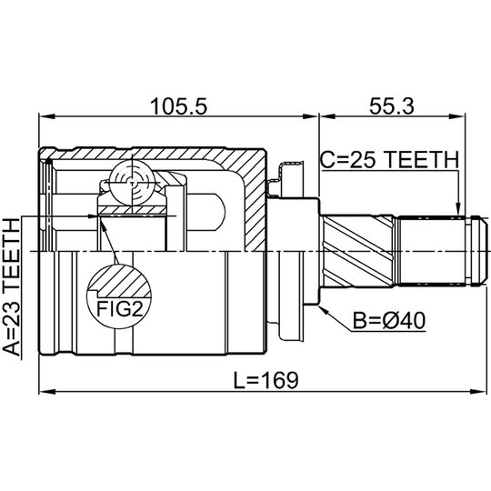 0211-P10LH - Joint, drive shaft 