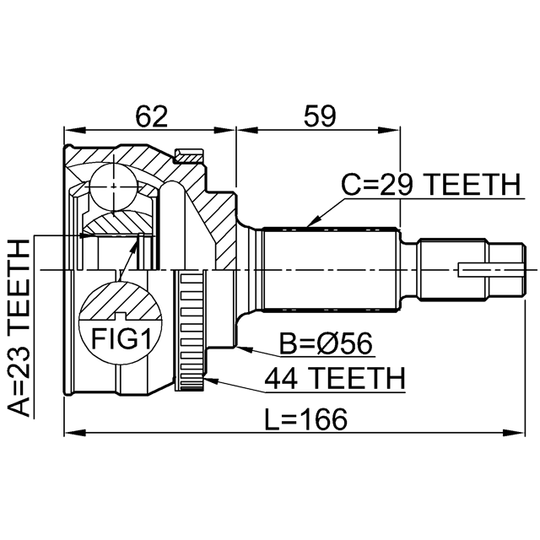 0210-072A44 - Joint, drive shaft 