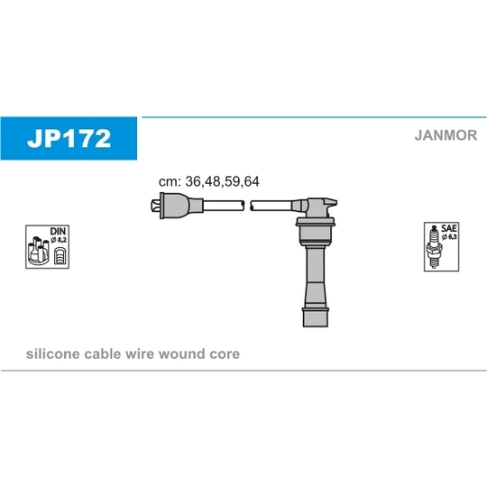 JP172 - Tändkabelsats 