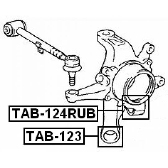 TAB-124RUB - Laakerihela, tukivarsi 