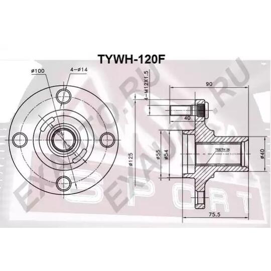 TYWH-120F - Wheel hub 