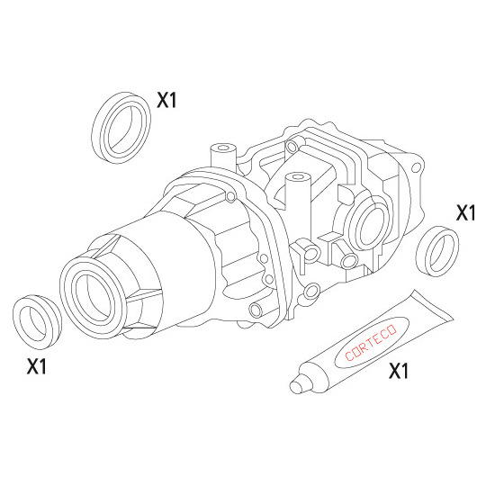 19536172 - Gasket Set, differential 