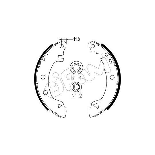 153-002 - Brake Shoe Set 