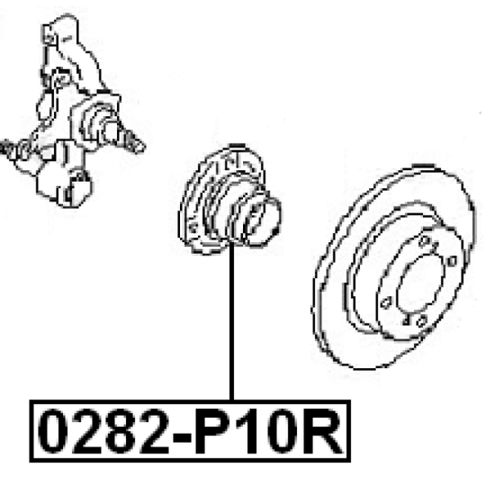 0282-P10R - Wheel hub 
