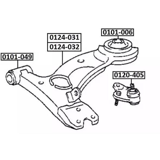 0101-006 - Control Arm-/Trailing Arm Bush 