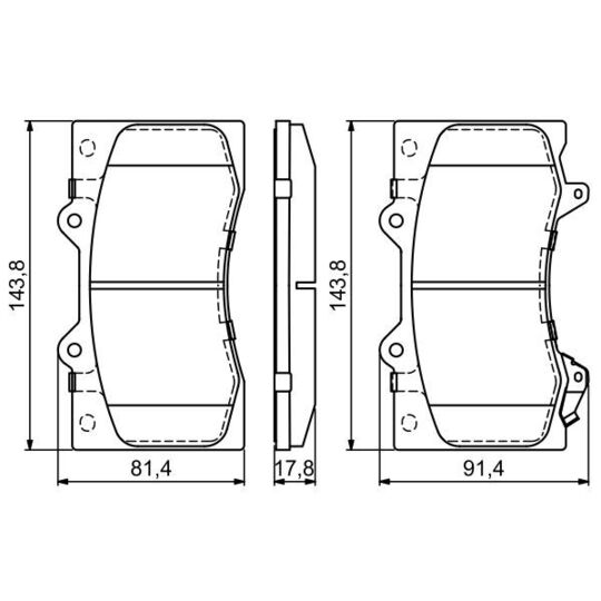 0 986 494 693 - Brake Pad Set, disc brake 