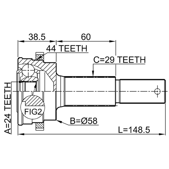 0210-T30RA44 - Joint, drive shaft 