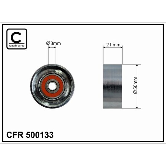 500133 - Deflection/Guide Pulley, timing belt 