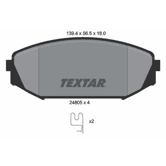 2480501 - Brake Pad Set, disc brake 