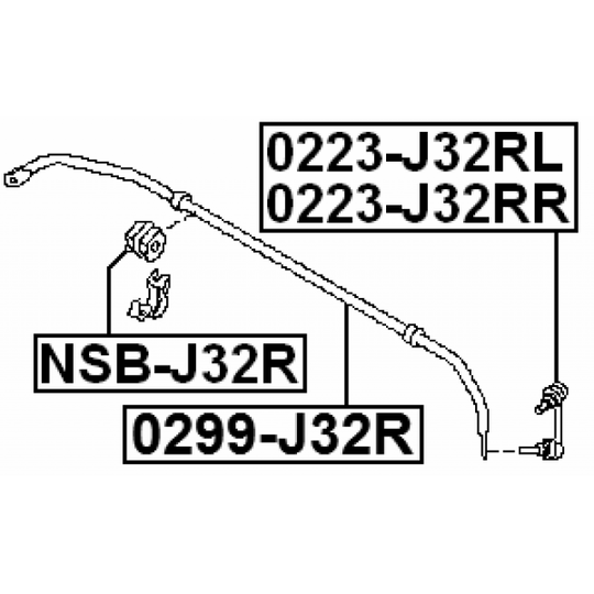 0223-J32RL - Rod/Strut, stabiliser 