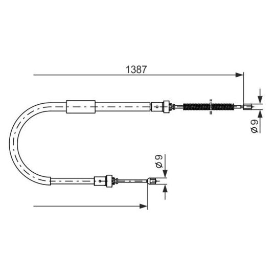 1 987 477 940 - Cable, parking brake 