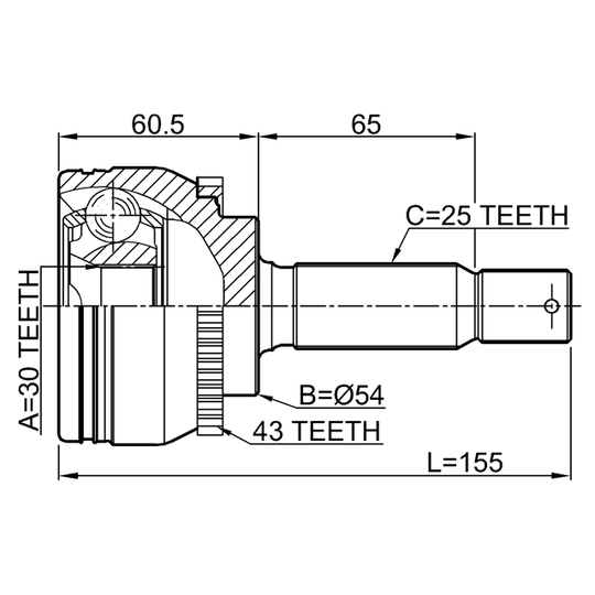 0410-N94A43 - Joint, drive shaft 