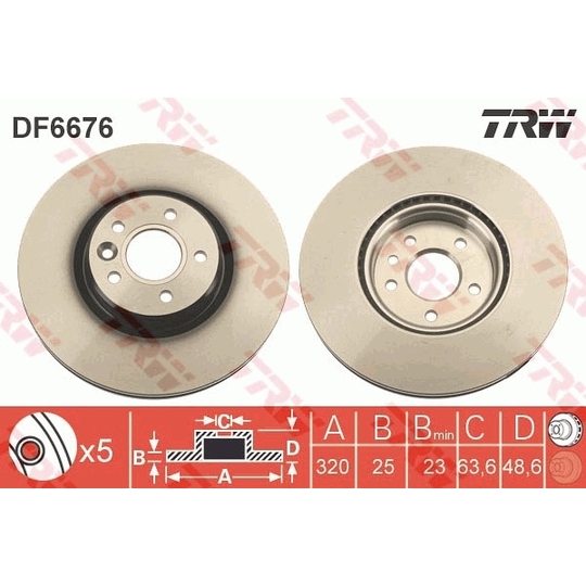 DF6676S - Brake Disc 