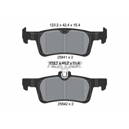 2584101 - Piduriklotsi komplekt, ketaspidur 