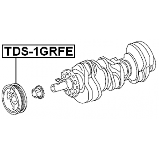 TDS-1GRFE - Remskiva, vevaxel 