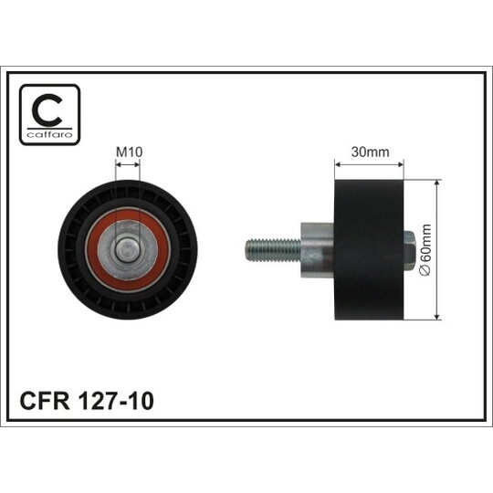 127-10 - Deflection/Guide Pulley, timing belt 