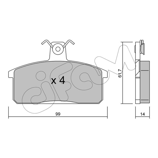 822-026-4 - Brake Pad Set, disc brake 