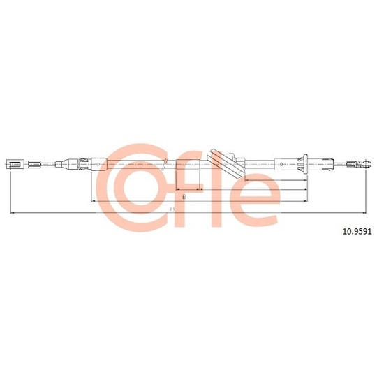10.9591 - Cable, parking brake 