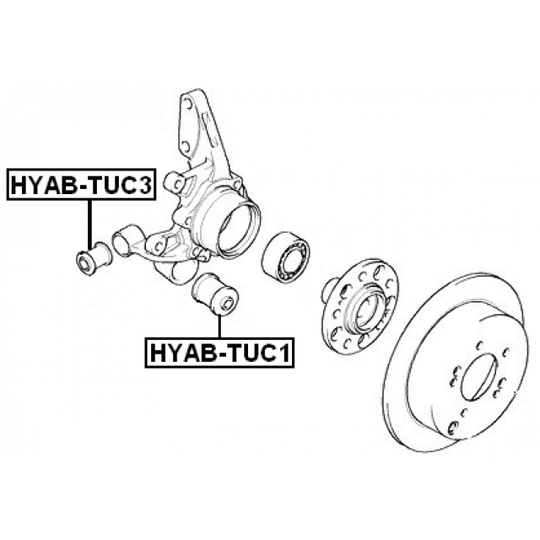 HYAB-TUC3 - Lagerhylsa, länkarm 
