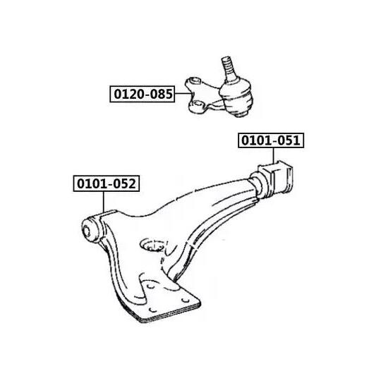 0101-051 - Control Arm-/Trailing Arm Bush 