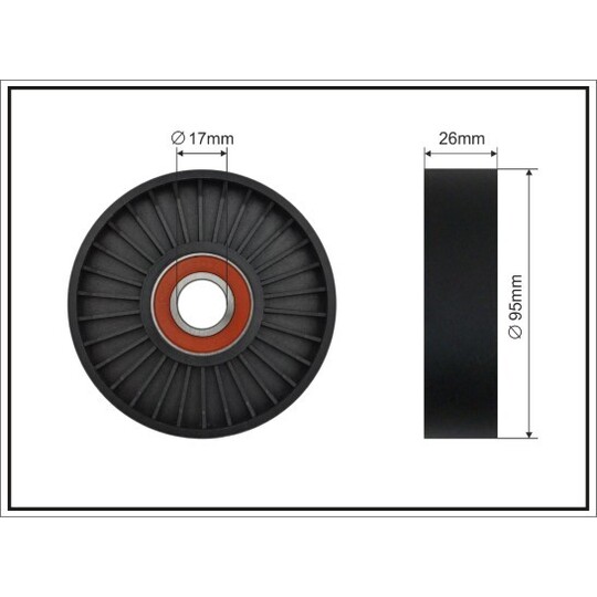 279-00 - Tensioner Pulley, v-ribbed belt 