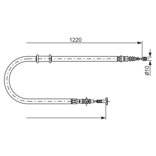 1 987 482 182 - Cable, parking brake 