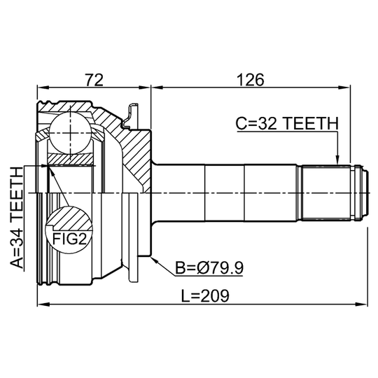 1611-164R - Joint, drive shaft 