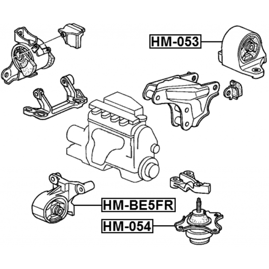 HM-BE5FR - Engine Mounting 
