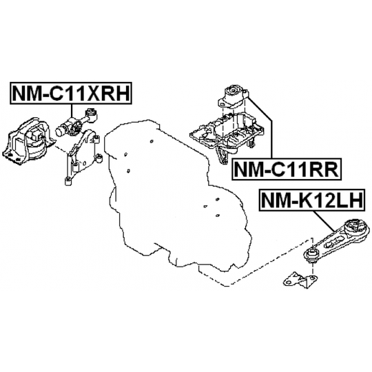 NM-C11XRH - Moottorin tuki 