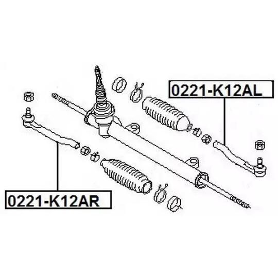 0221-K12AR - Tie rod end 