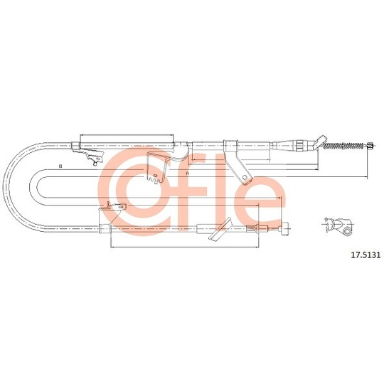 17.5131 - Cable, parking brake 