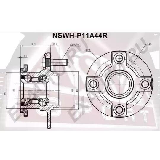 NSWH-P11A44R - Wheel hub 