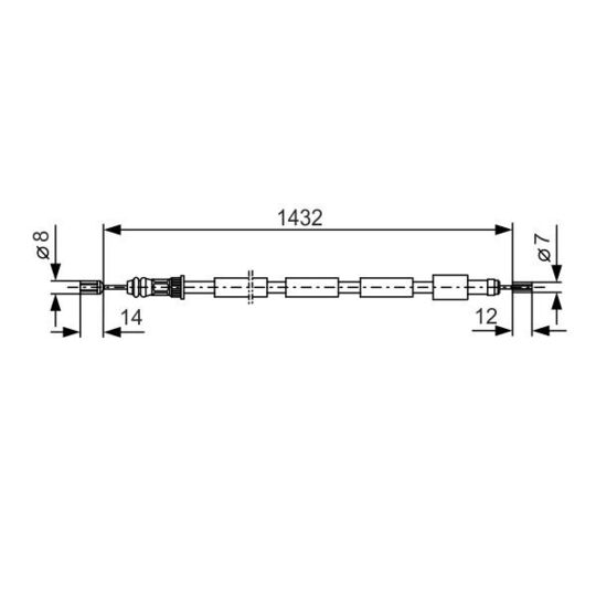 1 987 477 272 - Cable, parking brake 