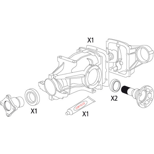 19536200 - Packningssats, differential 