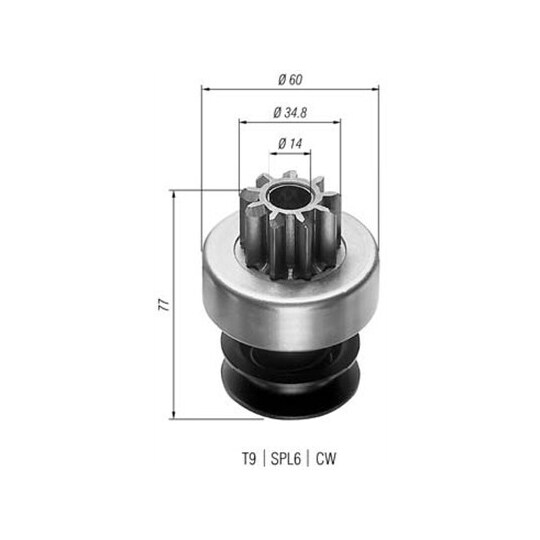 940113020161 - Starter pinion 