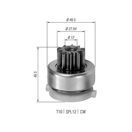 940113020435 - Starter pinion 