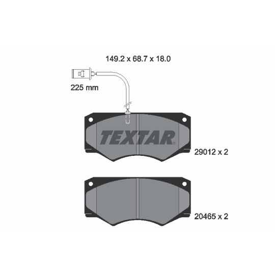 2901201 - Brake Pad Set, disc brake 