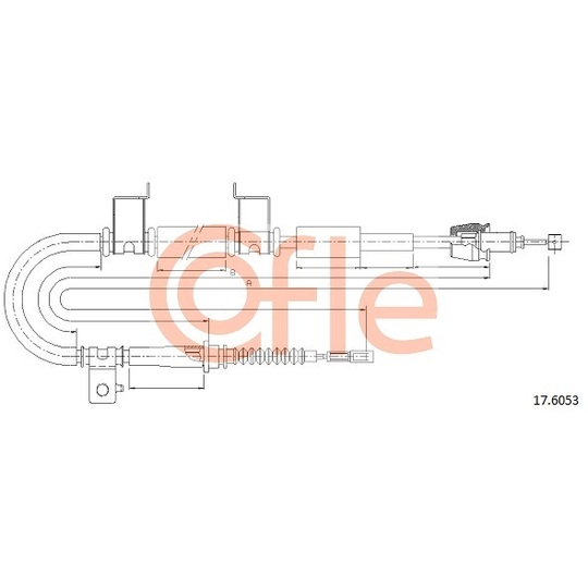 17.6053 - Cable, parking brake 