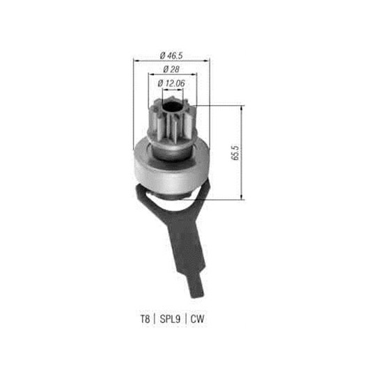 940113020368 - Starter pinion 