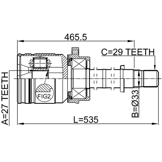 0211-J31RH - Joint, drive shaft 