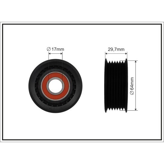 465-00 - Tensioner Pulley, v-ribbed belt 