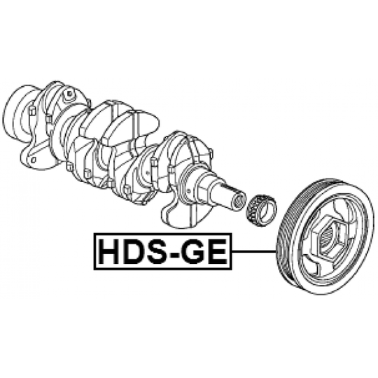 HDS-GE - Hihnapyörä, kampiakseli 