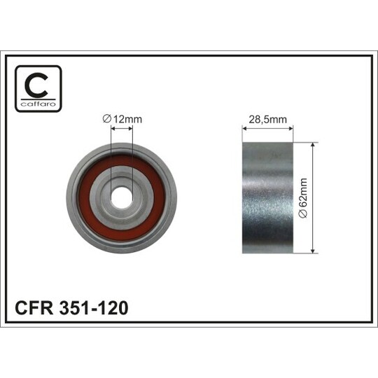 351-120 - Deflection/Guide Pulley, timing belt 