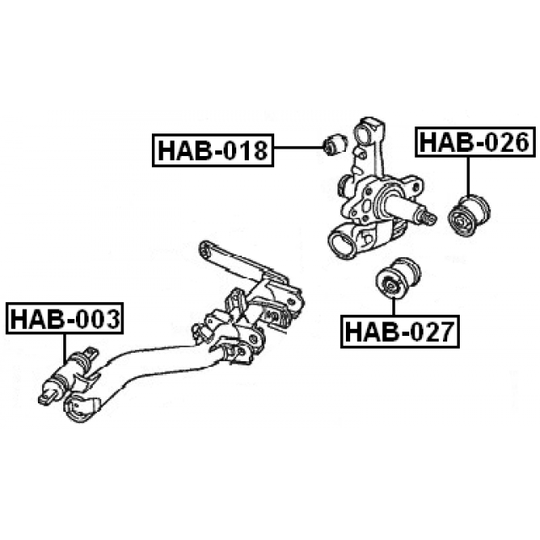HAB-026 - Lagerhylsa, länkarm 