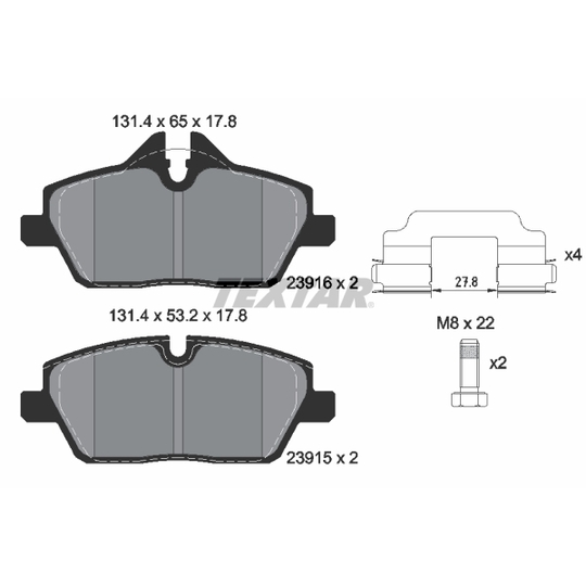 2391601 - Brake Pad Set, disc brake 